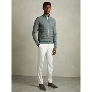 REISS FREDDIE Interlock Hybrid Funnel Neck Jacket